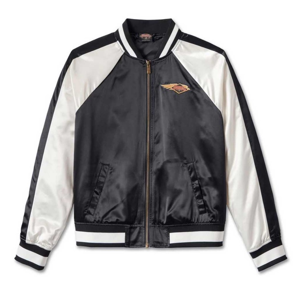 Harley-Davidson Women's 120th Anniversary Classic Colorblocked Bomber Jacket 3W